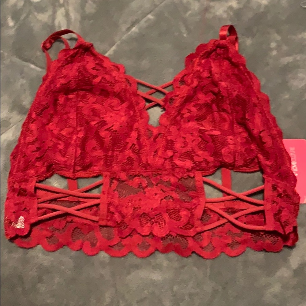 burgundy bralette
